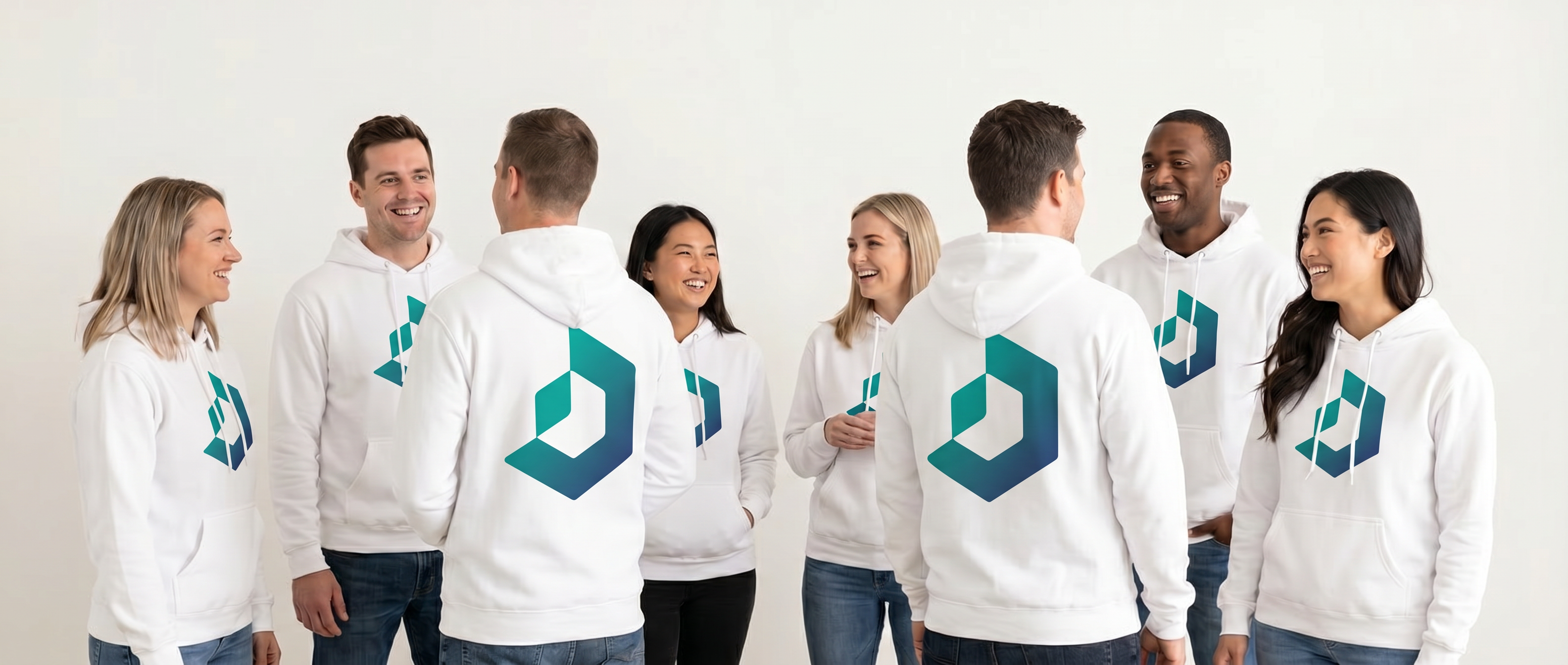 TempAid team in branded hoodies